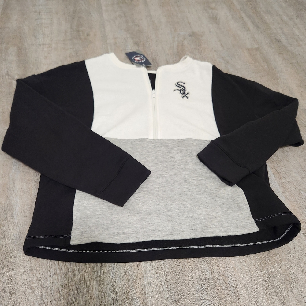 NWT MLB Chicago White Sox Half Zip Pullover Sweater Size XL